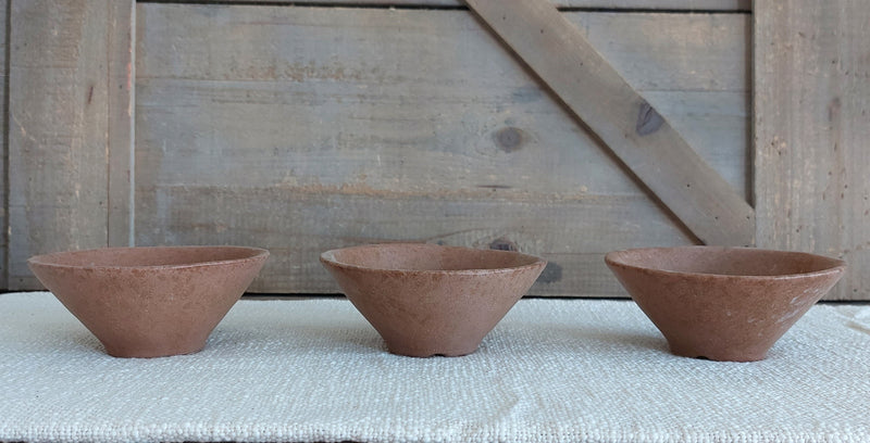 bowls glazed glaze bowl brown rustic small tiny round