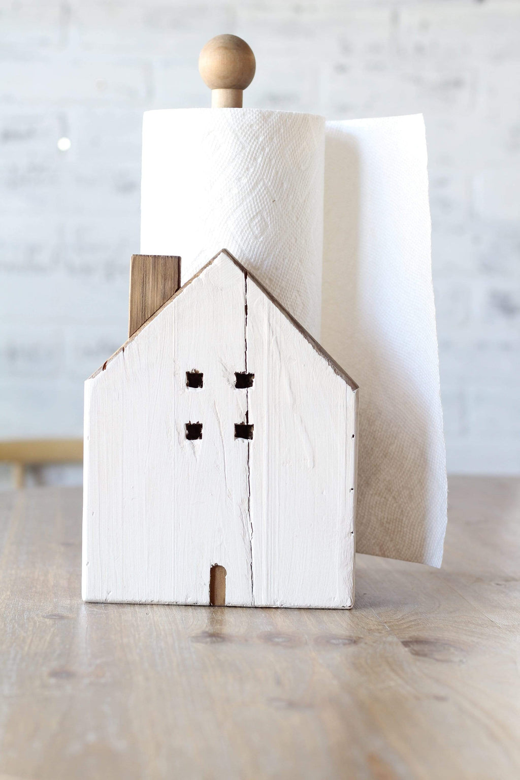 Distressed White House Paper Towel Holder – The Address for Home