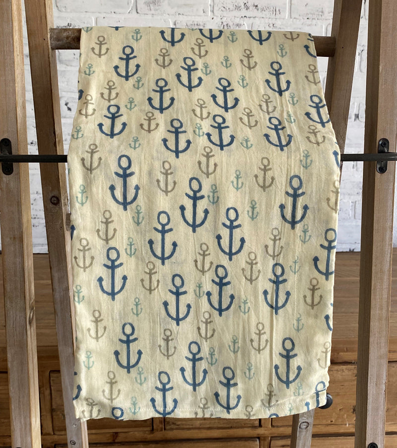 baby child infant swaddle blanket cloth printed anchors sailor