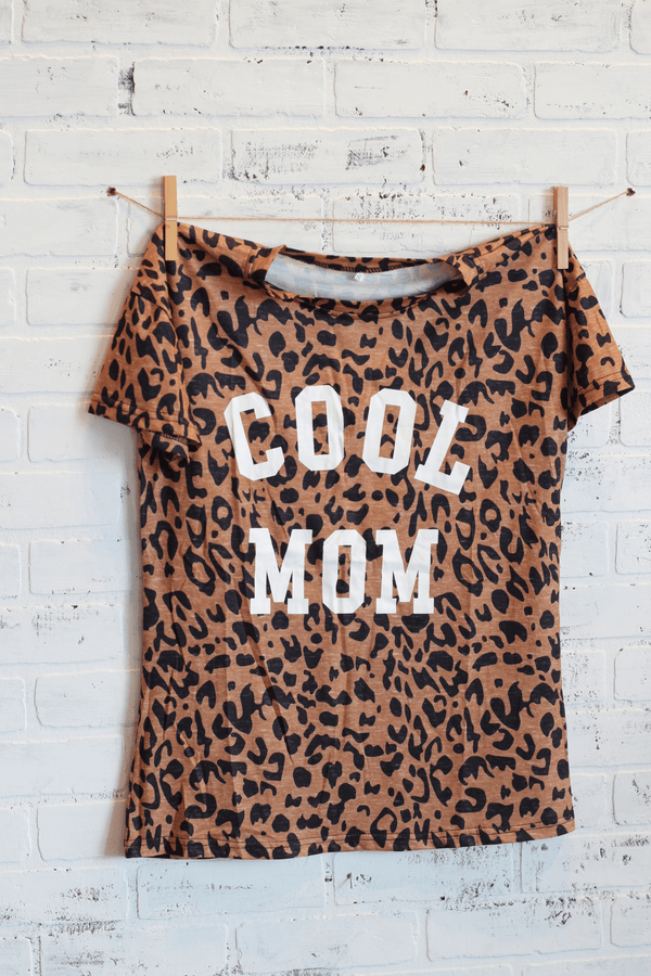 Leopard Graphic Tee Cool Mom