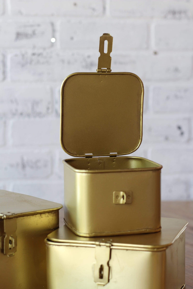4.5" Square Brass Box