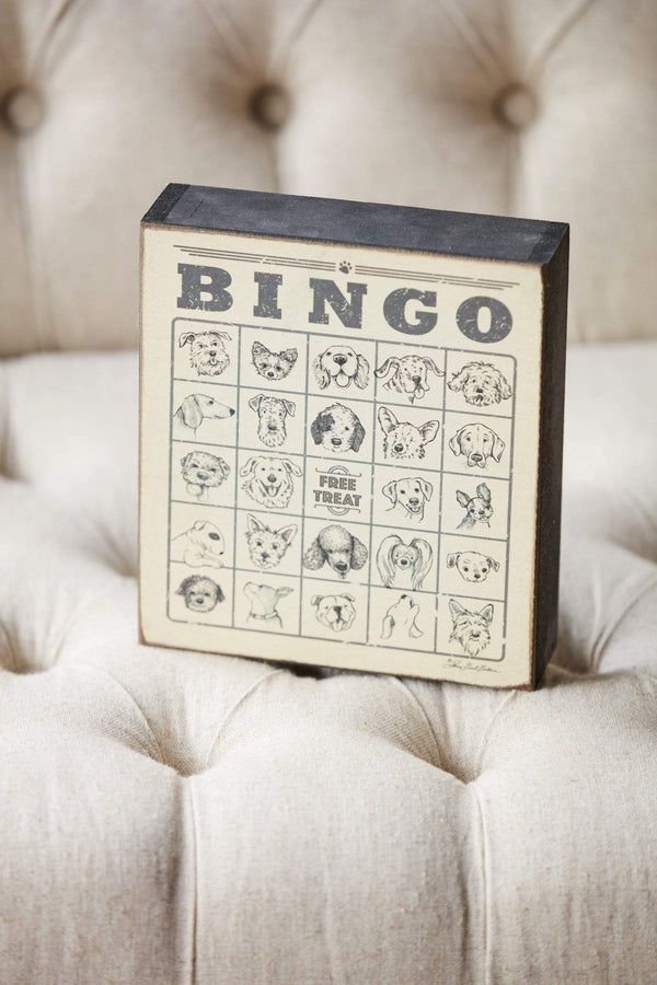 Bingo Block Dogs Vintage Inspired