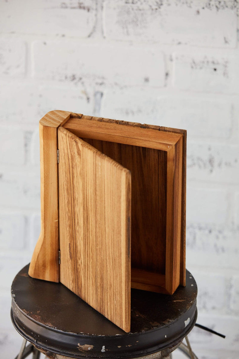 Decorative Wood Storage Book