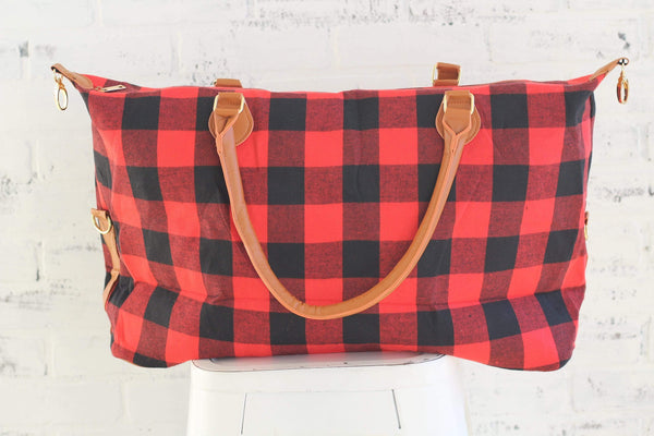 Red buffalo plaid on sale purse