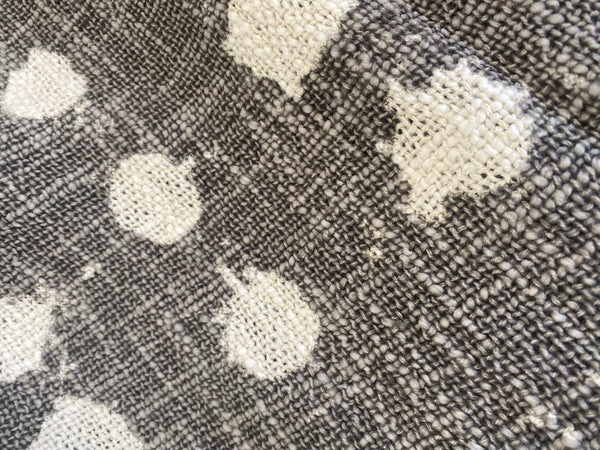 cotton throw grey white polka dot blanket 